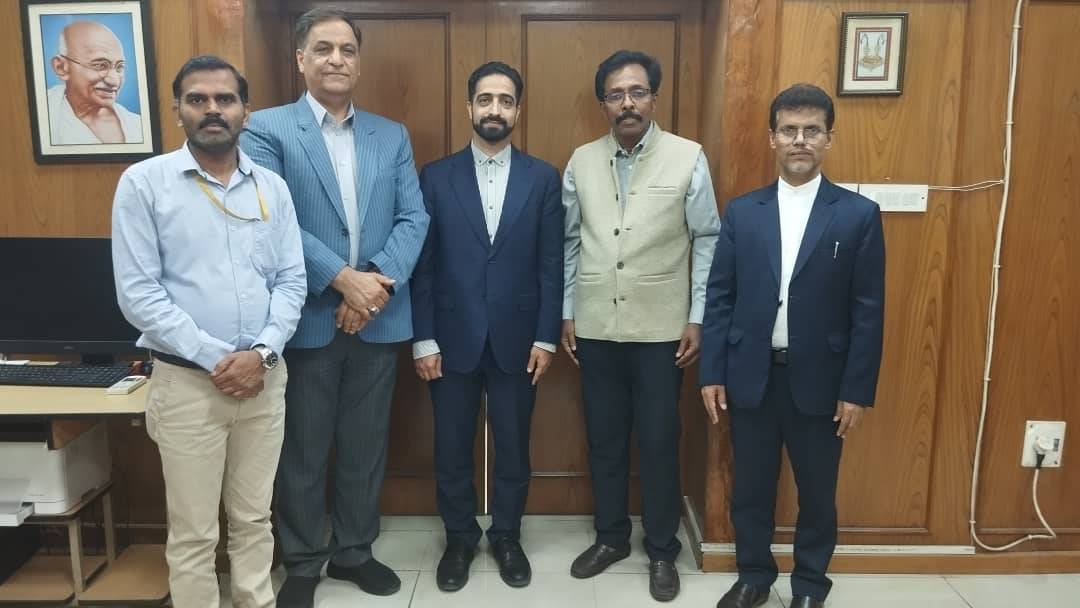 Dr. Kamahldin Haghbeen (NIGEB) with officials, from ICGEB New Delhi component, during the 31st ICGEB Board of Governors event.