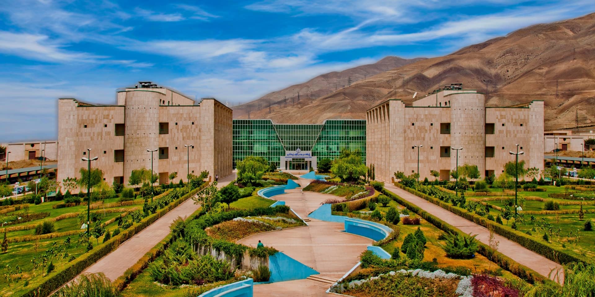 NIGEB campus building with modern architecture and blue sky